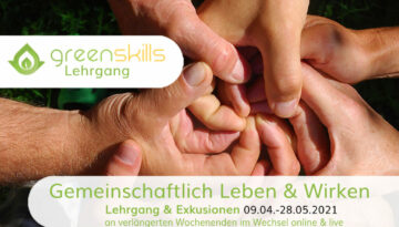 greenskills Flyer_gemeinschaftliches Leben&Wirken